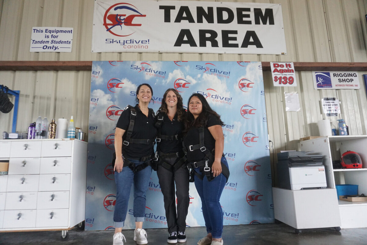 skydiving experience ride along