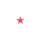 A symmetrical design featuring four white arrows pointing outward from a central point. In the center, there is a red star. The background is black, creating a stark contrast with the white arrows and red star.